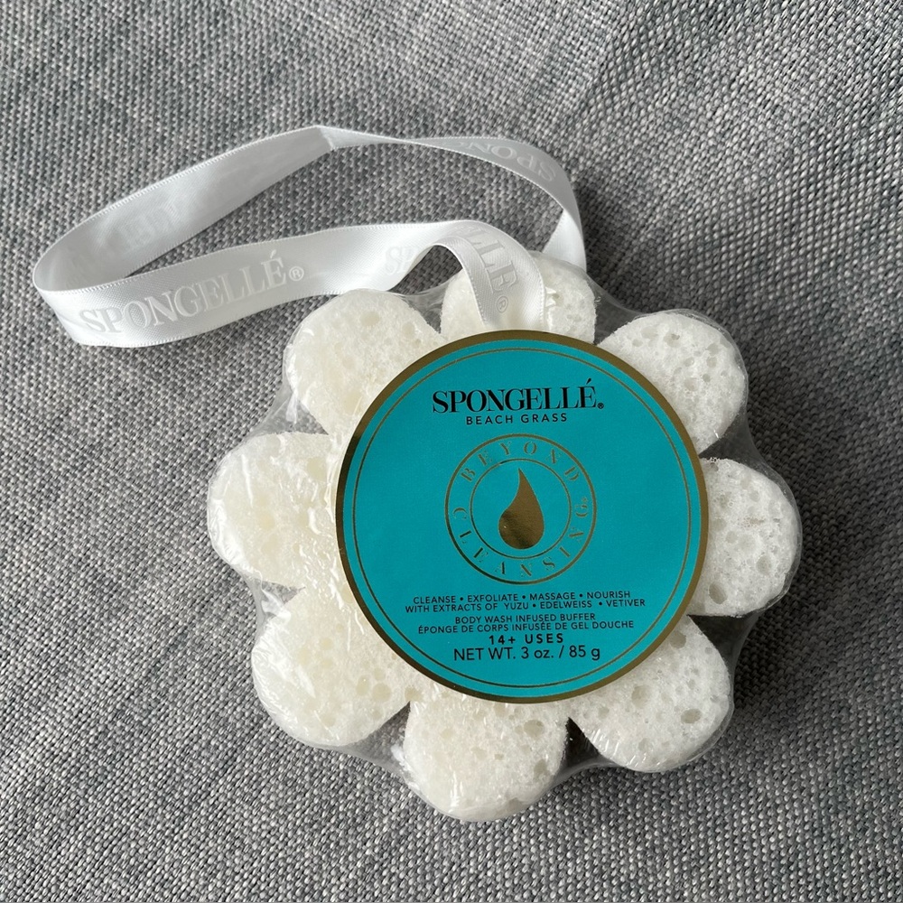 Spongelle Body Sponge Womens Beach Grass Wild Flower Soap White Buffer 14 Washes